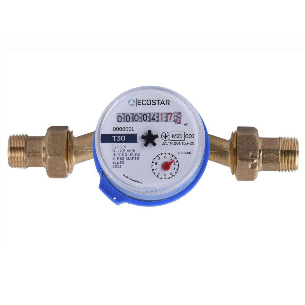Счетчик холодной воды ECOSTAR DN15 1/2″ L110 E-C 2,5 Киев - изображение 1