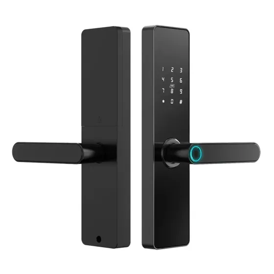 Замок біометричний автономний Trinix TRL-5101BTF Black L/R з Bluetooth, зчитувачем відбитків пальців і карт Mifare (65-00079) Киев