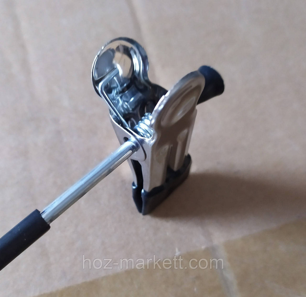 Плічка вішалки (тремпеля) брючні хромовані в силіконі з прищіпками чорні 35 см 10 шт. в уп Харків - фото 2