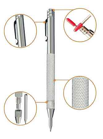 Гравировальная ручка с наконечником из карбида вольфрама, ручной гравер по металлу, стеклу и керамике, инструмент для точной Киев