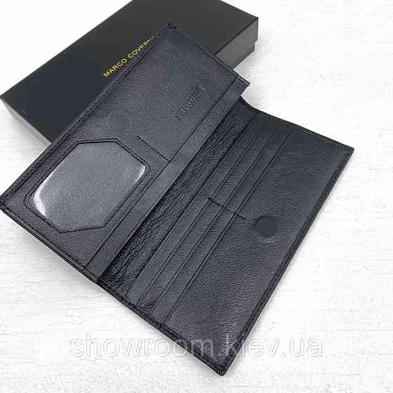 Мужской кожаный бумажник на магните Marco Coverna (msm-8) black Киев