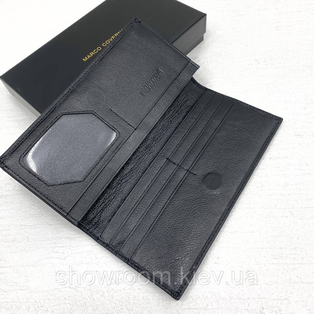 Мужской кожаный бумажник на магните Marco Coverna (msm-8) black Киев - изображение 4