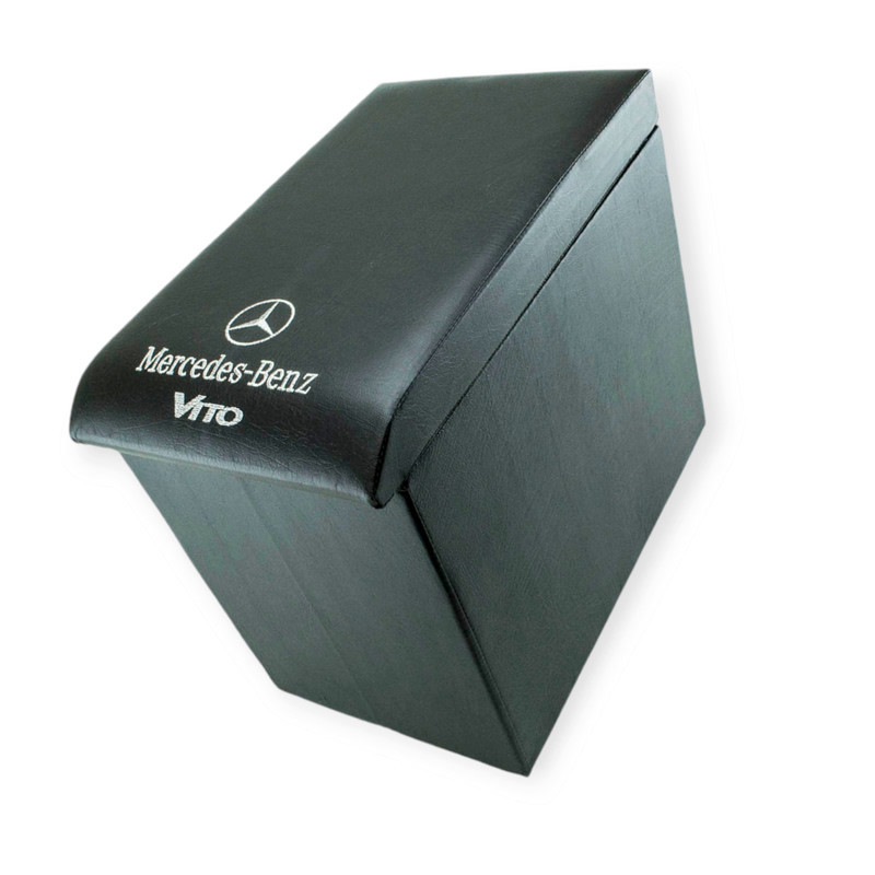 Подлокотник mercedes vito mini черный с вышивкой (кожзам) Мукачево - изображение 1