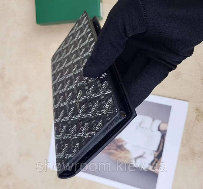Мужской бумажник Goyard (099) Lux black Киев - изображение 6