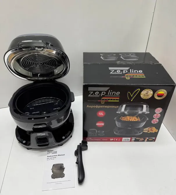 Смарт-аэрофритюрница с функцией вращения на 18 программ Zepline ZP-140 10литров 4000Вт Коломия - фото 8