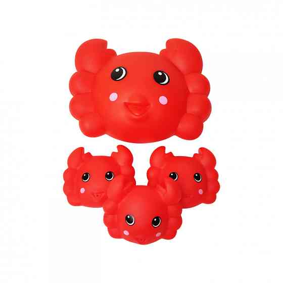 Пищалка Резиновое животное B-331 4шт в сетке  Краб Винница