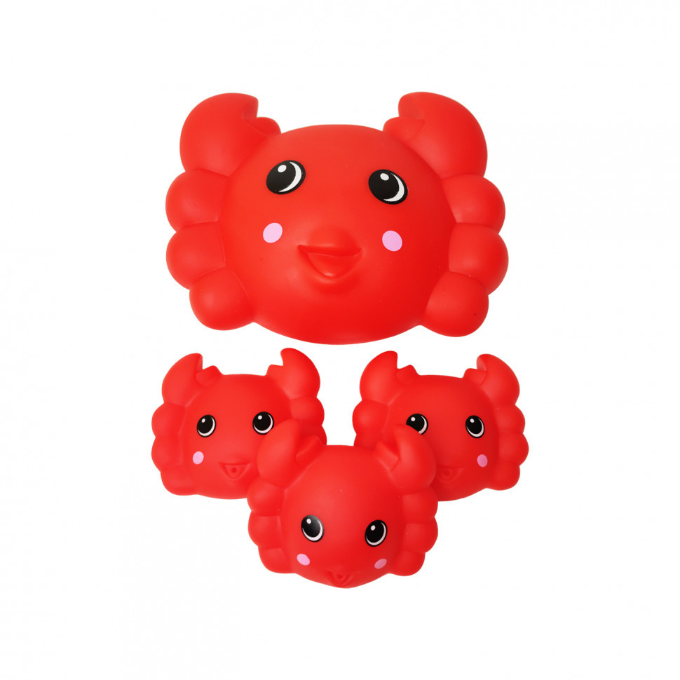 Пищалка Резиновое животное B-331 4шт в сетке  Краб Винница - изображение 1