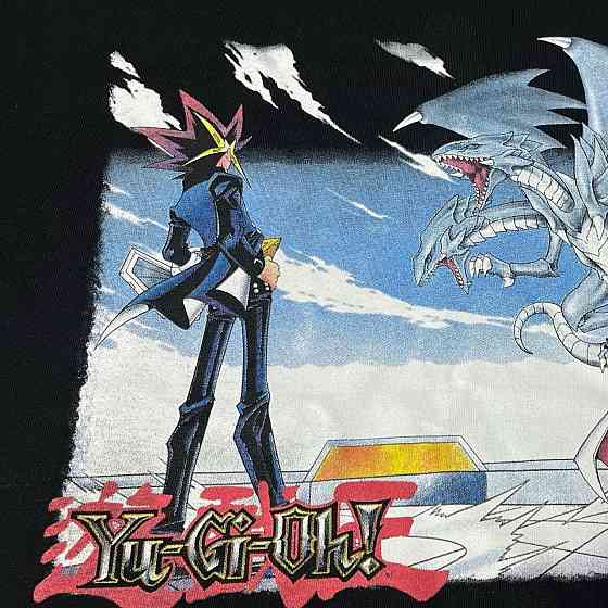 Футболка чоловіча з принтом аніме Аніме Йу Гі Ох оверсайз (S/M/L) Черний Дніпро