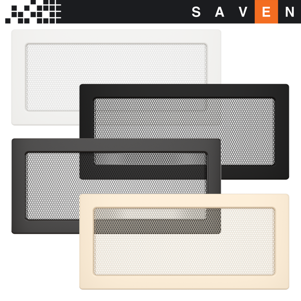 Вентиляційна решітка для каміна SAVEN 17х37 чорна Львів - фото 6