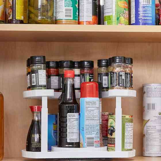 Двухуровневая Spice Spinner Two-Tiered Spice Organizer органайзер для специй, регулируемая высота Киев