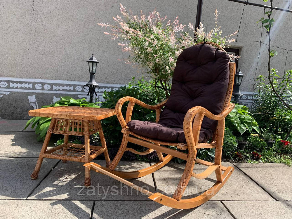 Качалка плетеная высокая с накидкой Киев - изображение 2