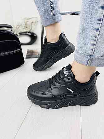 Кроссовки женские SIYING черные эко-шкіра 38р.-23,2см 39р.-23,8см (2616) Коломыя