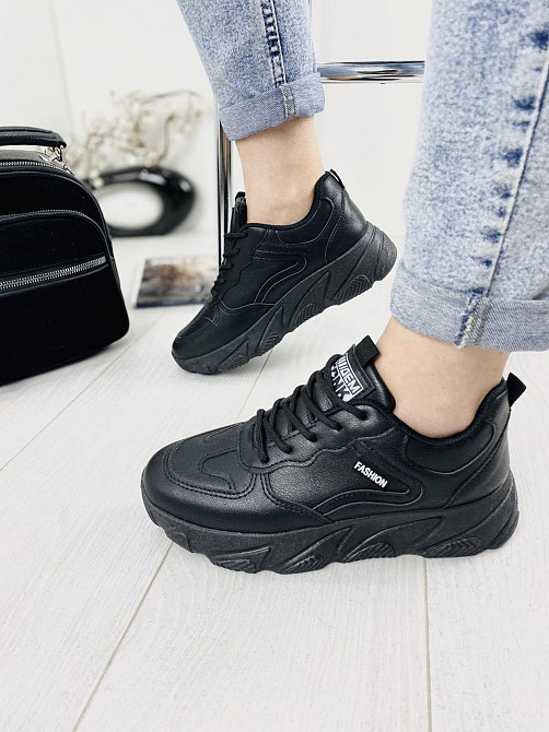 Кроссовки женские SIYING черные эко-шкіра 38р.-23,2см 39р.-23,8см (2616) Коломыя - изображение 5