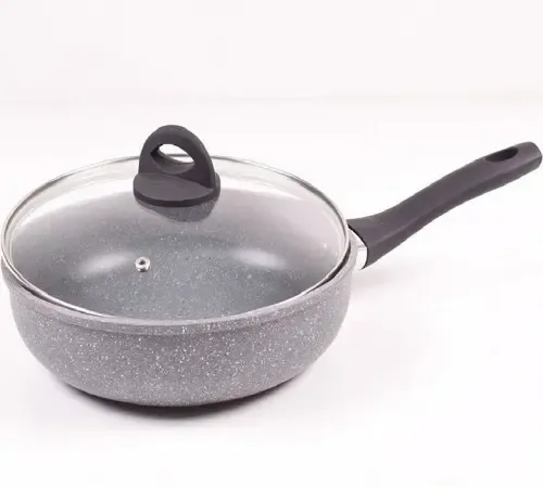 Сковорода Benson BN-494 24см, h-6,3см, глубокая мраморная антипригарная покрытие Коломыя - изображение 2