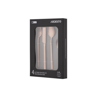 Набір столових приборів Ardesto Black Mars Favola 4 предмета Мідний (AR0704FSC) Вінниця - фото 3