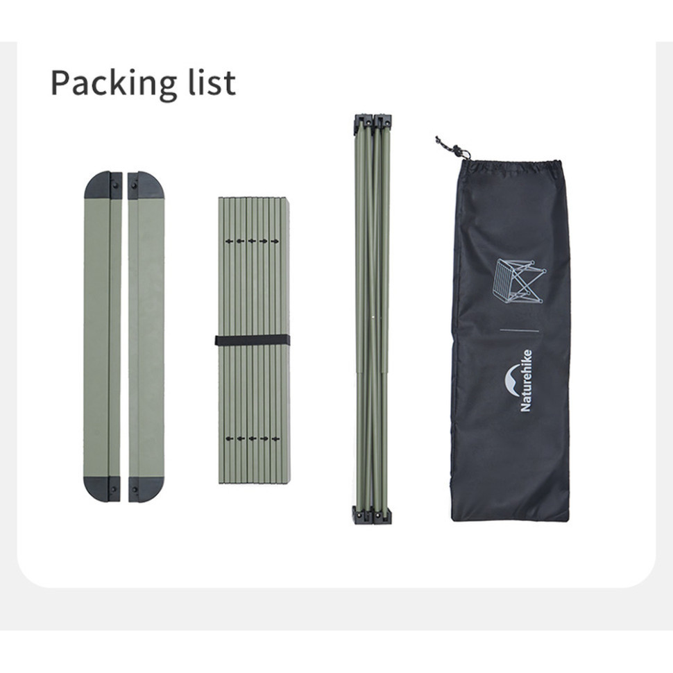 Складной стол Naturehike CNK2450JJ013, L, алюминий, серый Киев - изображение 3