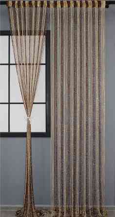 Штори-нитки "Кісея" з люрексом Коричневий з темно-бежевим 300х300см 1 шт (61-049) Київ