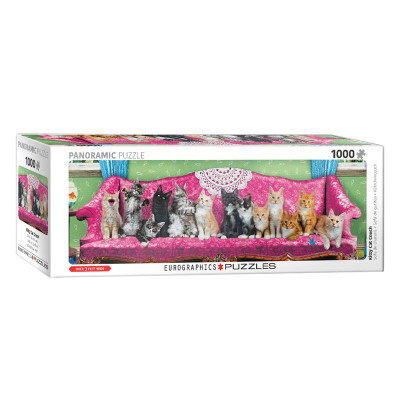 Пазл Eurographics Кошки на кушетке, 1000 элементов панорамный (6010-5629) Винница - изображение 1