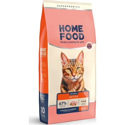 Сухий корм для кішок Home Food For active з куркою та креветками 400 г (4820290090057) Вінниця - фото 1