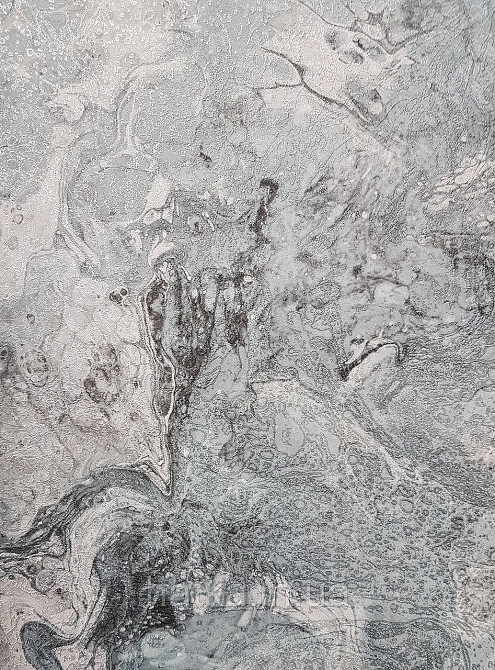 Шпалери вінілові на флізеліні гарячого тиснення DU&KA 1.06х10 вензель основа під штукатурку сірі коричневі Київ - фото 3