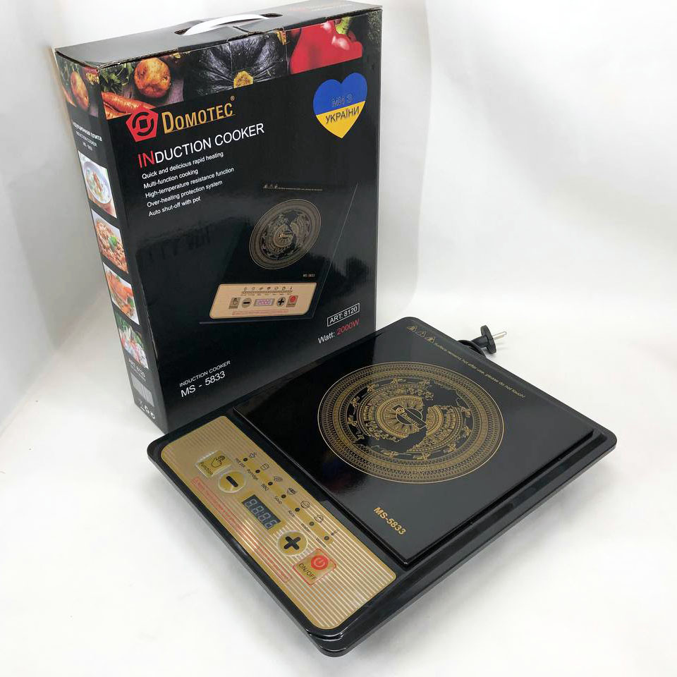 Удобная настольная плита для приготовления блюд Domotec MS-5833 2000 Вт, Комфорка электрическая SQ-34 Львов - изображение 2