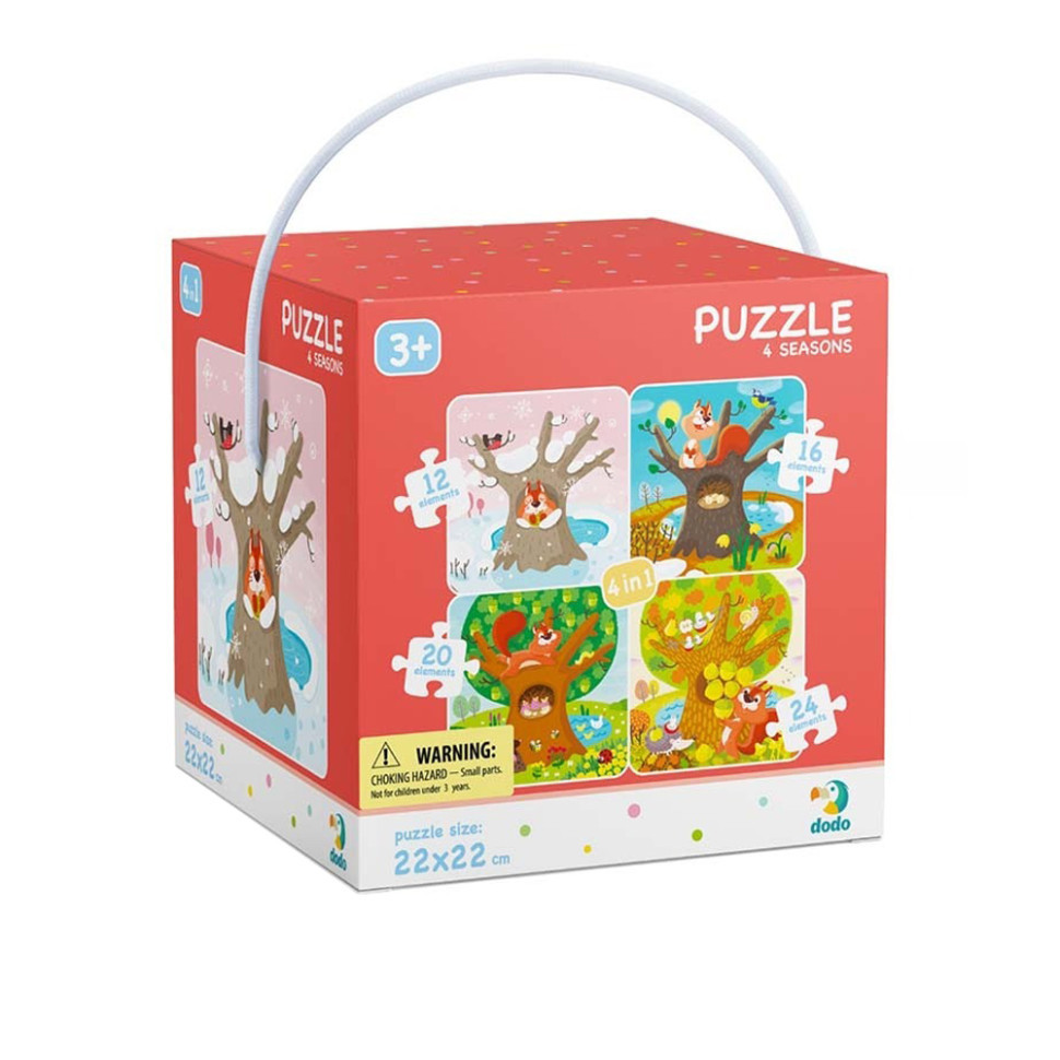 Дитячий набір пазлів "Пори року" DoDo 300125, 4 в 1 Вінниця - фото 1