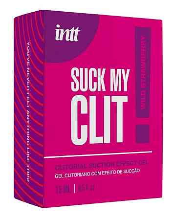 Смоктайзер для клітора Intt Suck My Clit Wild Strawberry (15 мл), полуниця, гель з ефектом посмоктування Sex Aura Київ