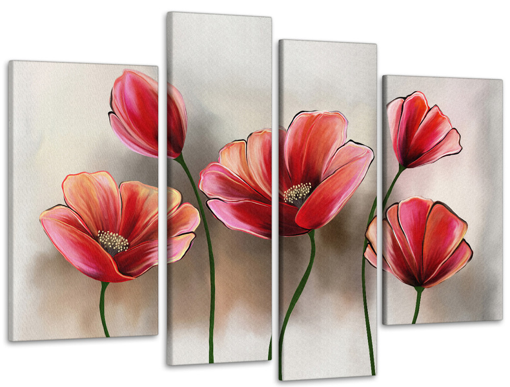 Модульная картина Абстракция Маки Art-117_4 Киев - изображение 1