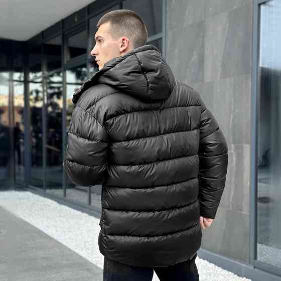 Чоловіча зимова куртка Пуховик Pobedov Snowfall Тепла з капюшоном зима чорна Одеса