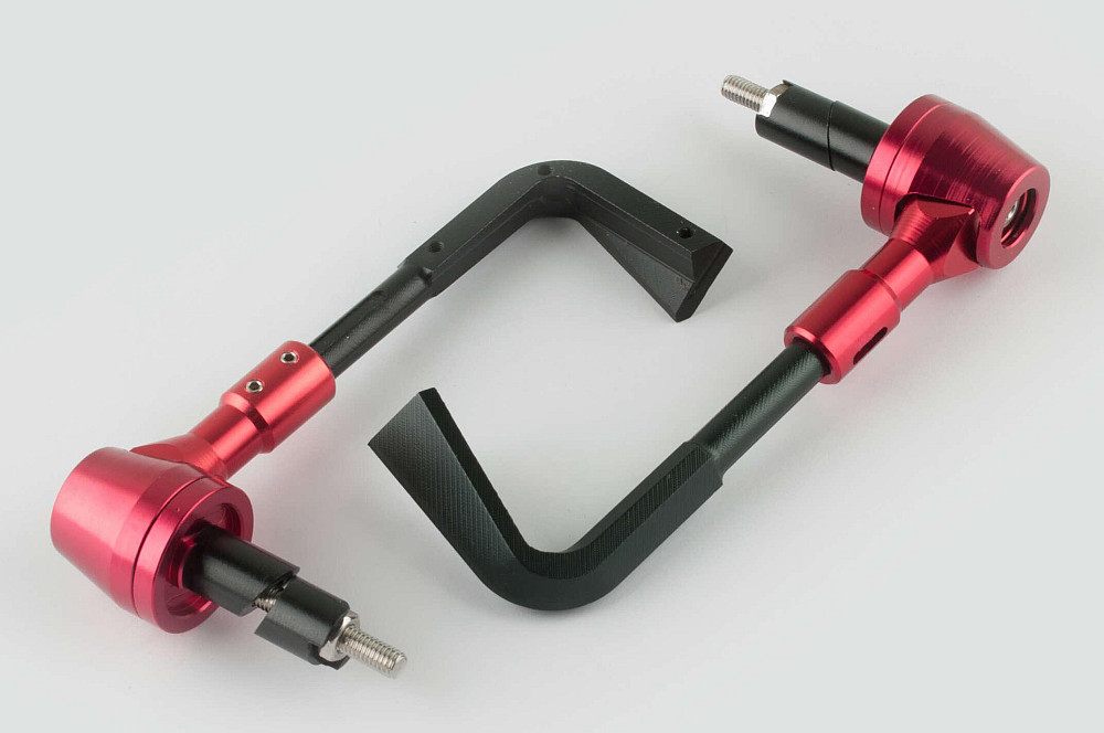 Відбійники керма (пара) із кріпленнями під захист рук (червоні) RIDE IT Київ - фото 1