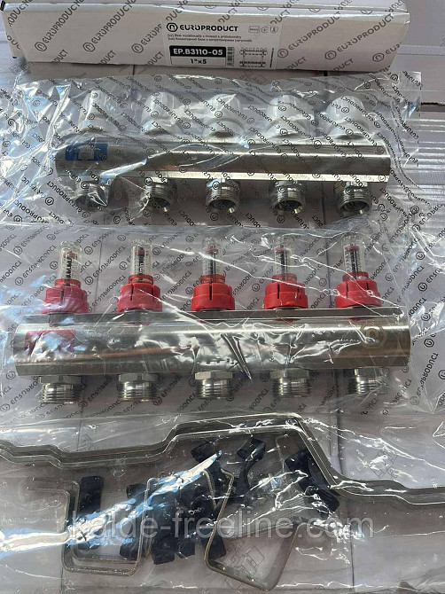 Колектор для теплої підлоги "EUROPRODUCT" на 5 контуру Харків - фото 1