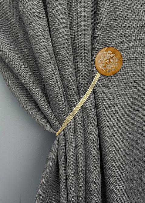 Магніти для штор і гардин Карпати набір 2 шт Коричневий з золотистим (81-262) Київ - фото 5