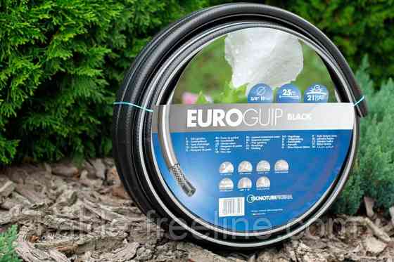 Шланг садовий Tecnotubi Euro Guip Black для поливу діаметр 1/2 дюйма, довжина 25 м (EGB 1/2 25) Харьков