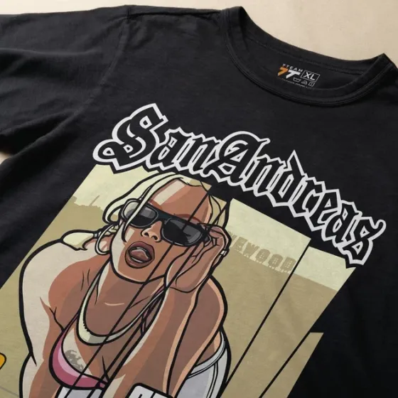 Футболка чоловіча з  принтом GTA San Andreas #1 Розмір 48 Anime0883 Дніпро