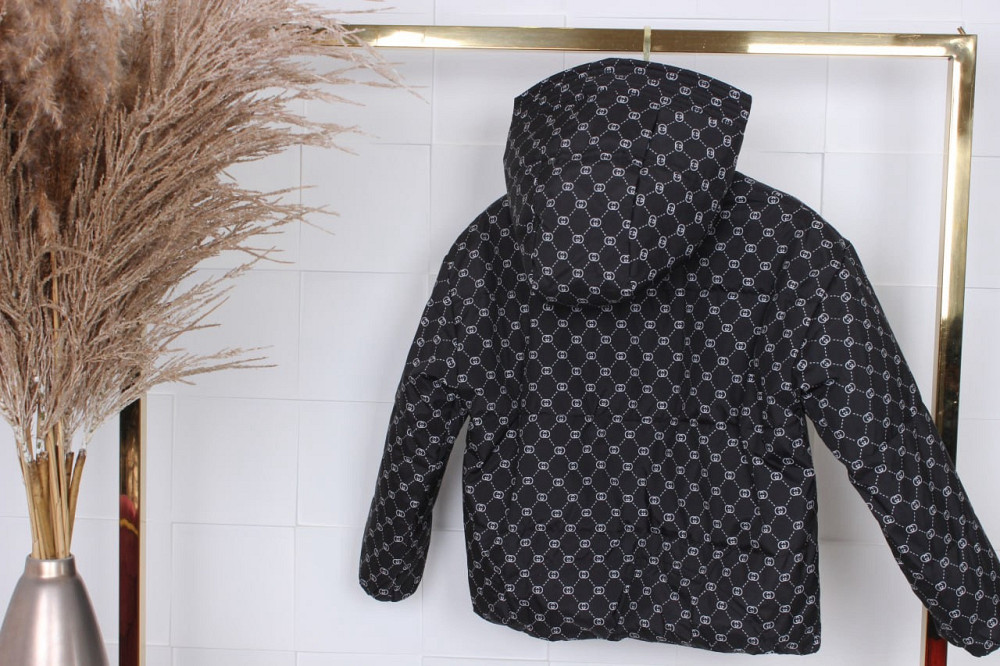 Демисезонная курточка для девочки оверсайз черная 116,122,128,134,140 Николаев - изображение 2