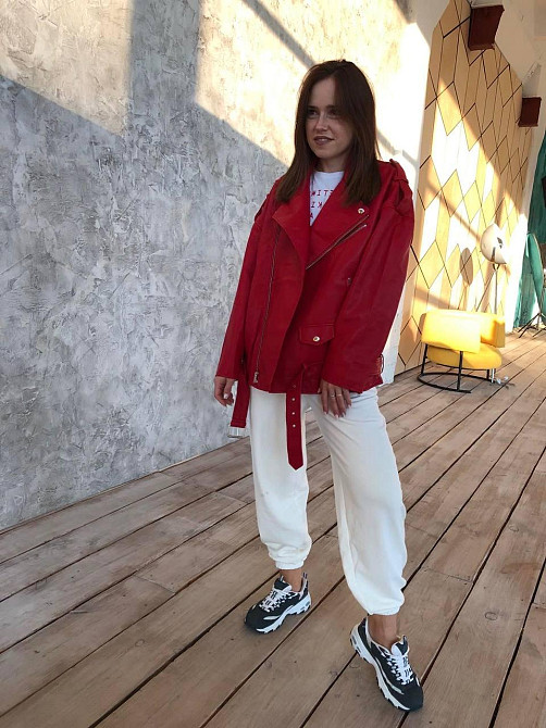 Женская куртка оверсайз Красный M Харьков - изображение 7