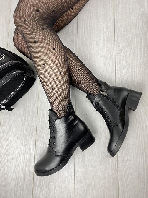 Черевики жіночі M.KRAFT чорні натуральна шкіра висота каблука 4см розмір 39 (2514) Коломыя - изображение 6