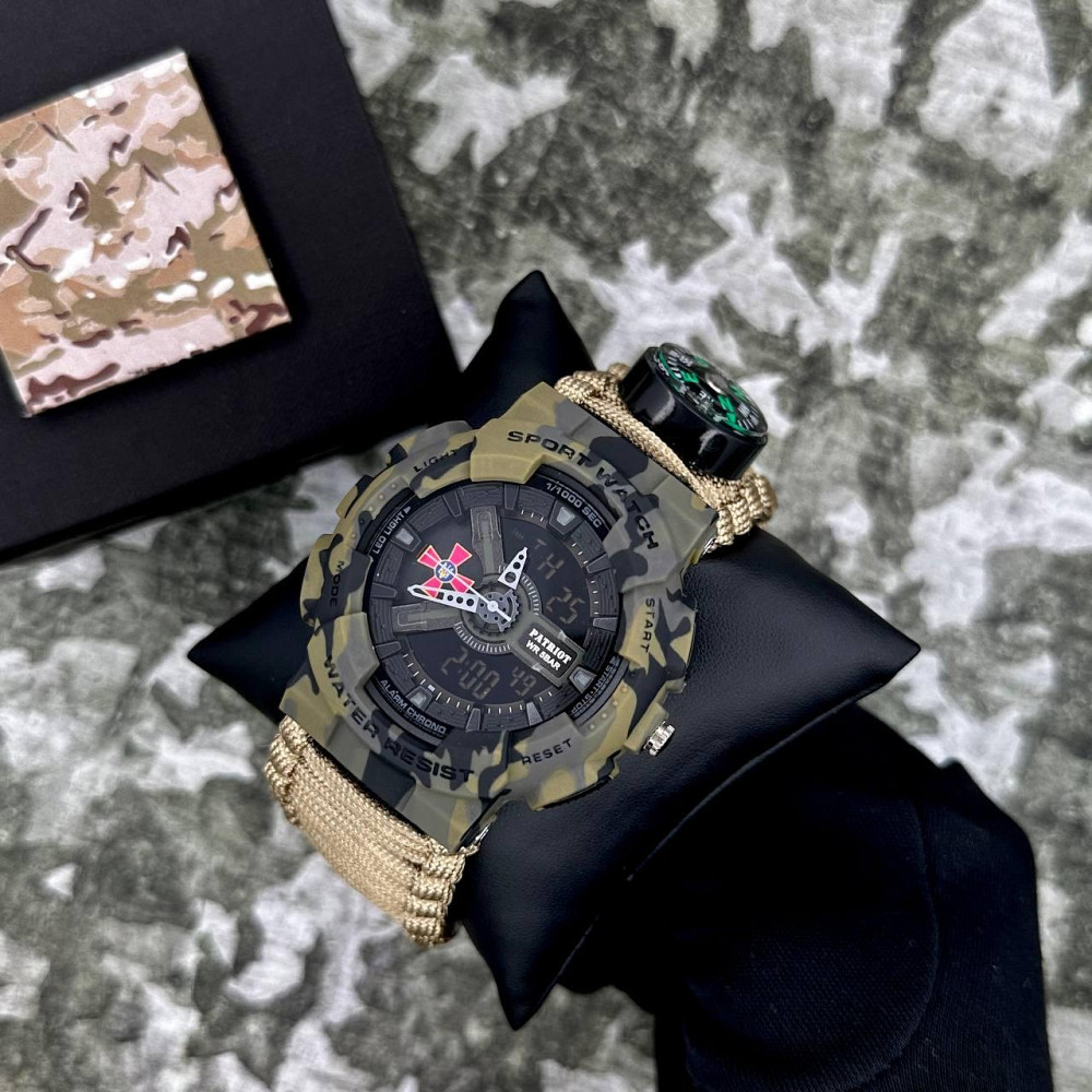 Patriot 005CMGRSU ЗСУ Зелений камуфляж Паракордовий ремінець Khaki + Коробка. SBR Киев - изображение 2
