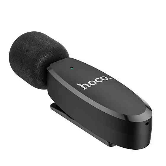 Мікрофон-петличка HOCO L15 iP Crystal lavalier wireless digital microphone Black Київ