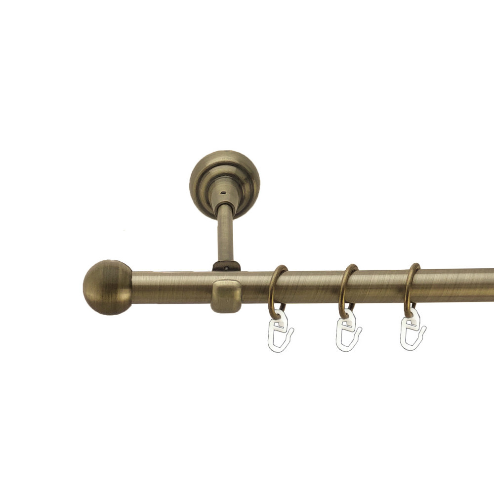 Карниз Orvit Куля Болонь металевий однорядний відкритий Антик 19 мм 300 см (3993893) Львів - фото 1