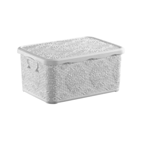 Кошик 10л з кришкою сірий Lace ELIF Житомир