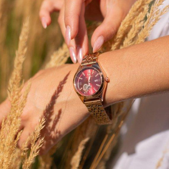 Жіночий наручний годинник Poedagar Present (Золотистий) Київ - фото 3