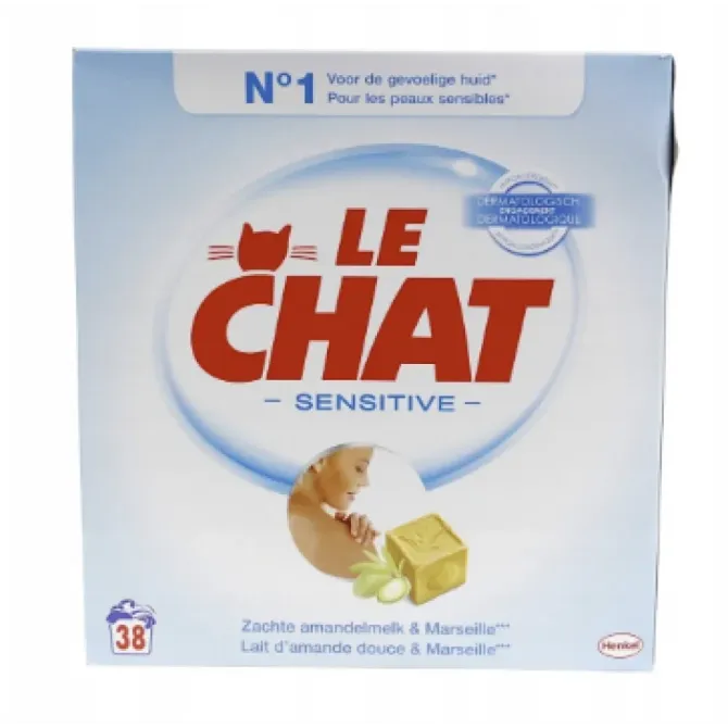 Гіпоалергенний пральний порошок Le Chat Sensative 38 прань 2.47 кг Львів - фото 1