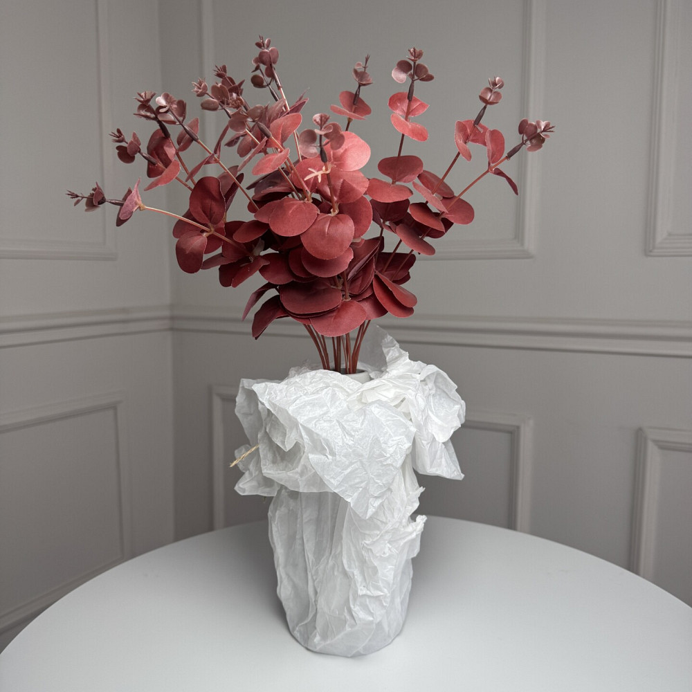 Букет евкаліпту штучний для декору 5шт/уп. Цвет: бордовый EL-81 Ивано-Франковск - изображение 2