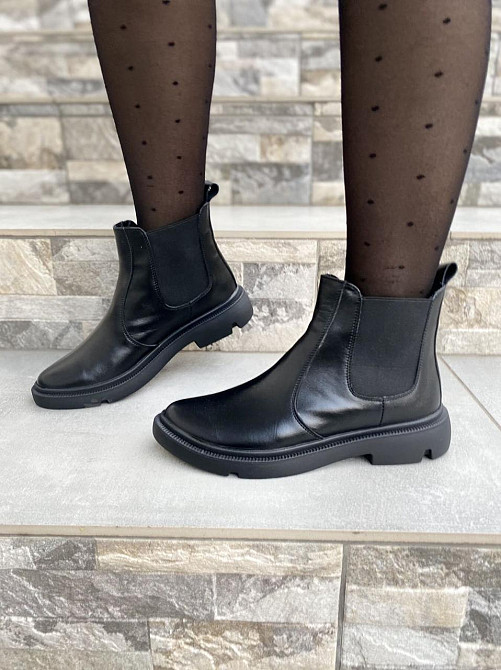 Черевики жіночі M.KRAFT чорні шкіра натуральна висота 11см (4396) Коломыя - изображение 4