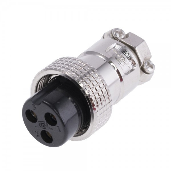 Роз'єм MIC 323 mini (гніздо), під кабель, 3pin, діам.-12мм Полтава - фото 1