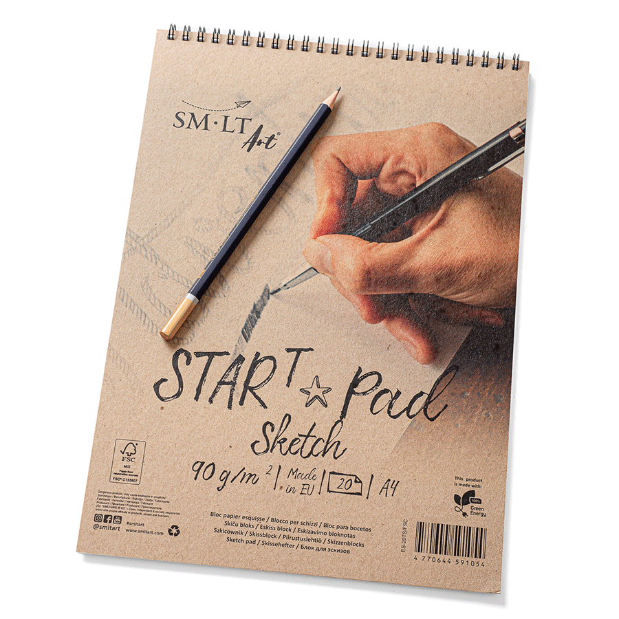 Альбом для эскизов на спирали STAR T А4 90г/м2 20л SM-LT Art Киев - изображение 2