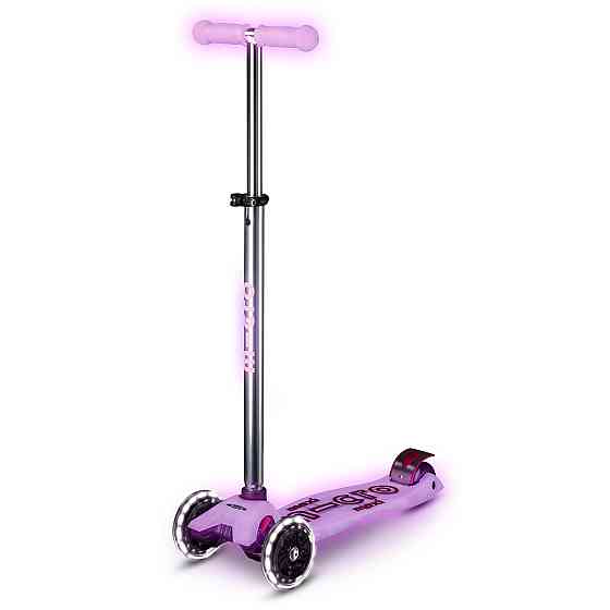 Самокат Micro серії Maxi Deluxe Glow LED – Сяйнисто-пурпуровий Дніпро