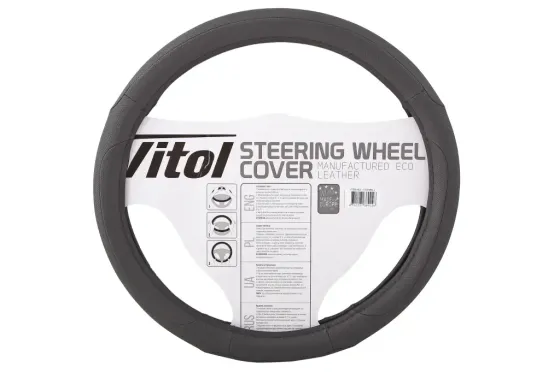 Оплітка на кермо L Vitol F-17023BK-L чорний Вінниця