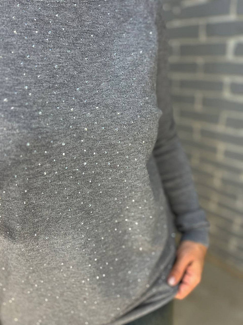 Джемпер женский ACCORDDREAM 9067 тонкий свитер россыпь камней, серый, one size Киев - изображение 16